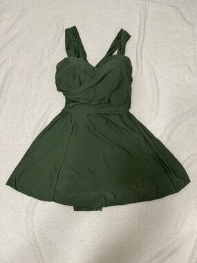 Classic Forest Green One-Piece Swimdress